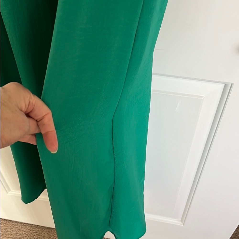 Jack by BB Dakota Women's Green Maxi Dress. Lined, side slit. NEW! - Picture 5 of 8